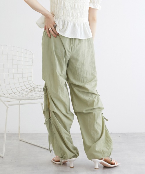 w closet（ダブルクローゼット）の「サイドリボンシャカシャカパンツ（その他パンツ・レディース・ピンク/オフホワイト/カーキ/ブラック/サックスブルー・FREE）」の22枚目の写真