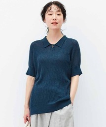 リブ　イン　コンフォート　しっとりやわらか　やみつきになる着心地の　衿付きニットトップス