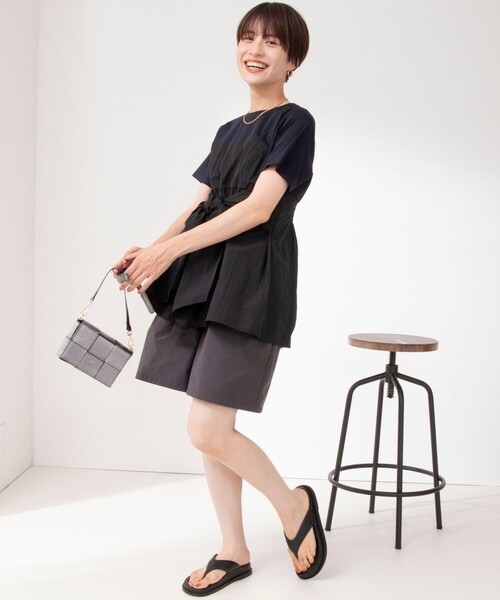 NOLLEY’S(ノーリーズ)の「ビスチェTシャツ(Tシャツ/カットソー・レディース・キャメル/ホワイト/ブラック/オリーブ・38)」の11枚目の写真