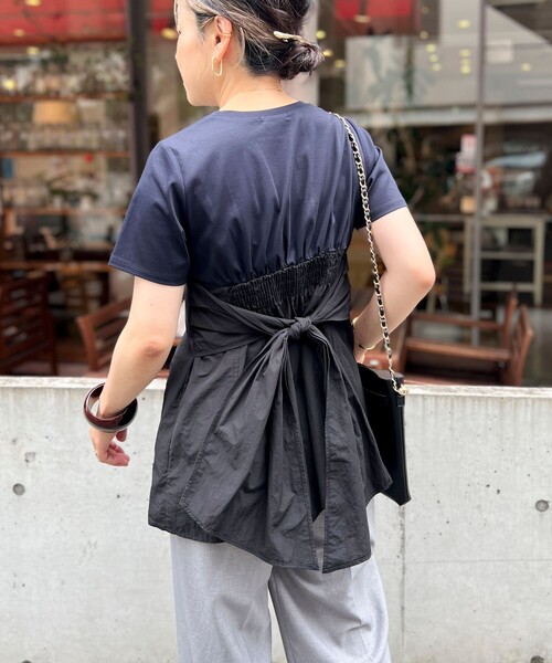 NOLLEY’S(ノーリーズ)の「ビスチェTシャツ(Tシャツ/カットソー・レディース・キャメル/ホワイト/ブラック/オリーブ・38)」の20枚目の写真