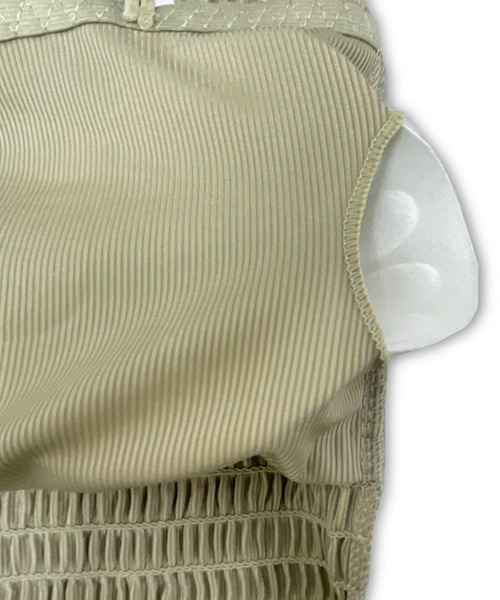 DAY CLOSET（デイ クローゼット）の「【カップ付き/パッド入れ替えOK】ダブルストラップ バッククロス シャーリング キャミソール レディース（キャミソール・レディース・ホワイト/ブラック/スモークピンク/グレー系その他・M）」の12枚目の写真