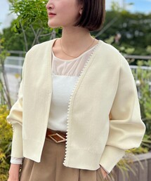 NOLLEY’S | 《手洗い可能》ミニパールVネックカーディガン(カーディガン/ボレロ)