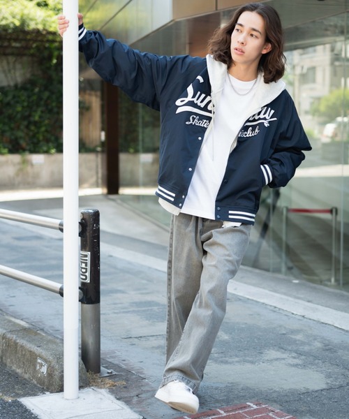 WEGO(ウィゴー)の「WEGO/ワッペンスタジャン(スタジャン・メンズ・ライトグレー/ホワイト/ネイビー/ブラック・LARGE/MEDIUM)」の19枚目の写真