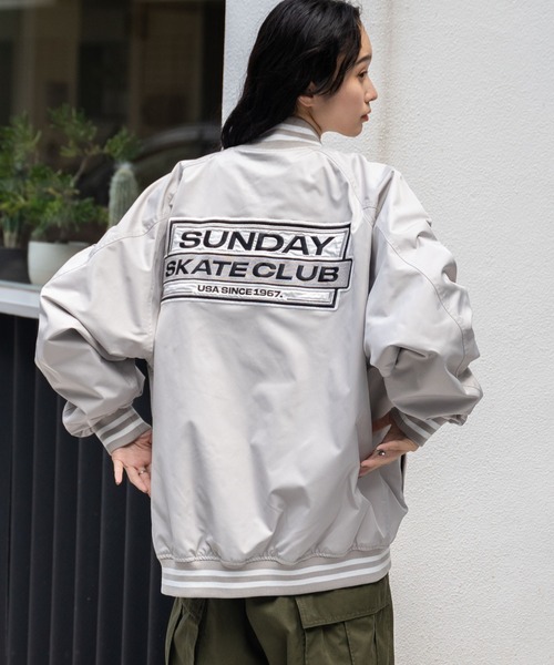 WEGO(ウィゴー)の「WEGO/ワッペンスタジャン(スタジャン・メンズ・ライトグレー/ホワイト/ネイビー/ブラック・LARGE/MEDIUM)」の11枚目の写真