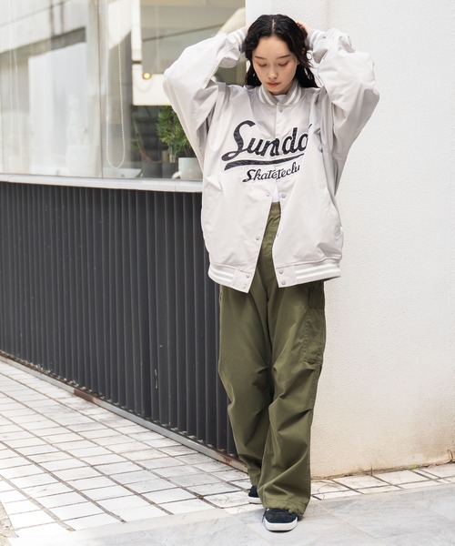 WEGO(ウィゴー)の「WEGO/ワッペンスタジャン(スタジャン・メンズ・ライトグレー/ホワイト/ネイビー/ブラック・LARGE/MEDIUM)」の8枚目の写真