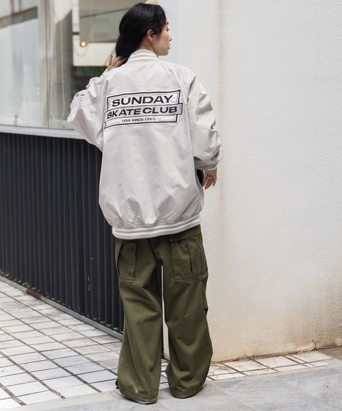 WEGO(ウィゴー)の「WEGO/ワッペンスタジャン(スタジャン・メンズ・ライトグレー/ホワイト/ネイビー/ブラック・LARGE/MEDIUM)」の6枚目の写真