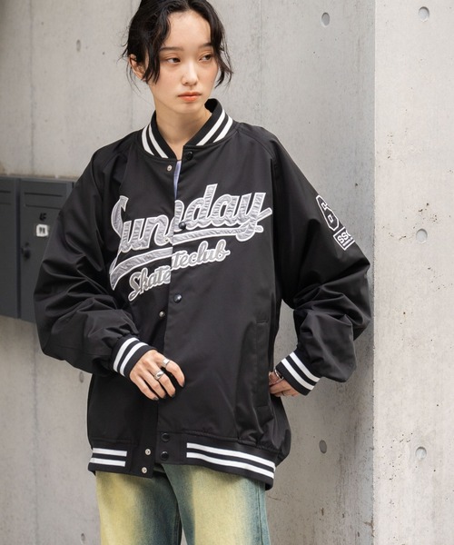 WEGO(ウィゴー)の「WEGO/ワッペンスタジャン(スタジャン・メンズ・ライトグレー/ホワイト/ネイビー/ブラック・LARGE/MEDIUM)」の7枚目の写真