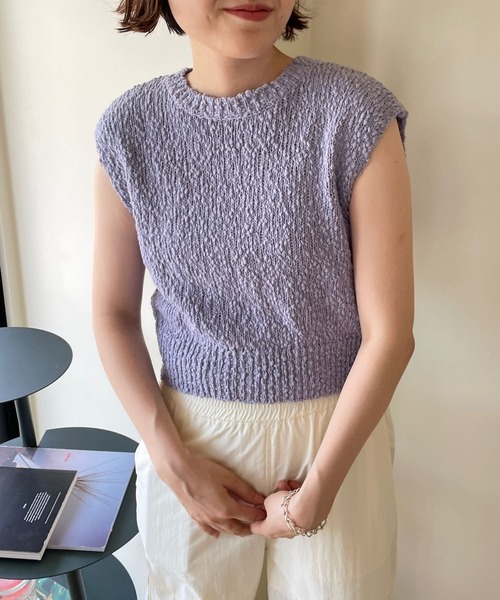 LOWRYS FARM(ローリーズファーム)の「ブークレベスト 968886(ベスト・レディース・ブラック/パープル/ホワイト・FREE)」の3枚目の写真