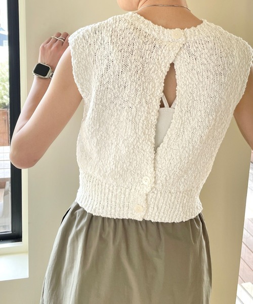 LOWRYS FARM(ローリーズファーム)の「ブークレベスト 968886(ベスト・レディース・ブラック/パープル/ホワイト・FREE)」の5枚目の写真