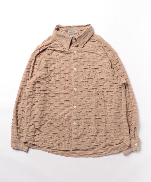 aimoha(アイモハ)の「aimoha menエンポス加工オーバーサイズシャツ(シャツ/ブラウス・メンズ・オフホワイト/ベージュ・LARGE/X-LARGE/MEDIUM)」の10枚目の写真