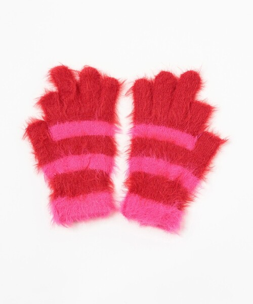 Ray BEAMS（レイビームス）の「Ray BEAMS / ボーダー グローブ（手袋・レディース・レッド/ブルー・ONE SIZE）」の11枚目の写真