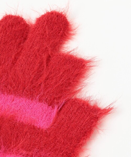 Ray BEAMS（レイビームス）の「Ray BEAMS / ボーダー グローブ（手袋・レディース・レッド/ブルー・ONE SIZE）」の12枚目の写真