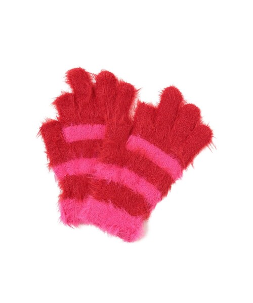 Ray BEAMS（レイビームス）の「Ray BEAMS / ボーダー グローブ（手袋・レディース・レッド/ブルー・ONE SIZE）」の4枚目の写真