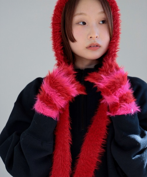 Ray BEAMS（レイビームス）の「Ray BEAMS / ボーダー グローブ（手袋・レディース・レッド/ブルー・ONE SIZE）」の3枚目の写真