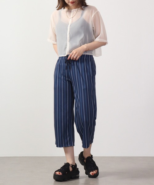 Ree&Mee（リーアンドミー）の「Ree&Mee ひんやり冷感加工 リラックス イージー パンツ 7分丈（ルームウェア/パジャマ・レディース・ベージュ系その他/ブルー系その他/レッド系その他/ホワイト系その他/ブラック系その他/ブラック系その他2/ブルー系その他2/ブルー系その他3・FREE）」の18枚目の写真