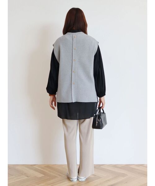 CRAFT STANDARD BOUTIQUE（クラフトスタンダードブティック）の「カットプリーツパンツ（その他パンツ・レディース・ブラック/ボルドー/ベージュ・L/M）」の7枚目の写真