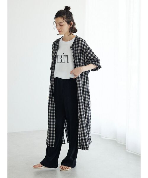 CRAFT STANDARD BOUTIQUE（クラフトスタンダードブティック）の「カットプリーツパンツ（その他パンツ・レディース・ブラック/ボルドー/ベージュ・L/M）」の11枚目の写真