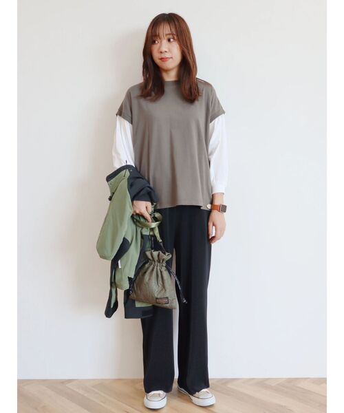 CRAFT STANDARD BOUTIQUE（クラフトスタンダードブティック）の「カットプリーツパンツ（その他パンツ・レディース・ブラック/ボルドー/ベージュ・L/M）」の15枚目の写真