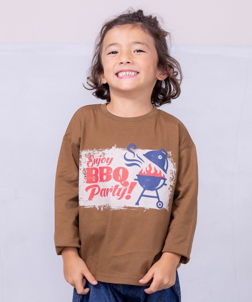 Life Support Products(ライフサポートプロダクツ)の「防汚加工プリントロンT(80~150cm)(Tシャツ/カットソー・キッズ・グリーン/ダークブルー/ピンク/オフホワイト/チャコール/ブラウン・130/110/100/120/80/95/140/150/90)」の3枚目の写真