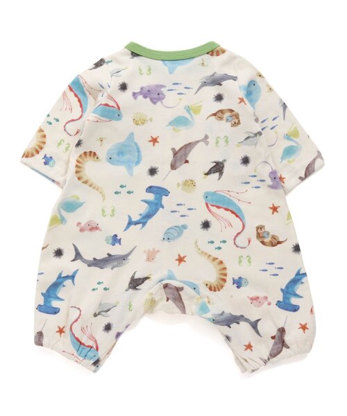 BIT'Z(ビッツ)の「UMA柄&海の不思議動物柄NEWカバーオール(ロンパース・キッズ・レモンイエロー/キナリ/サックスブルー/グレー・70/60)」の7枚目の写真