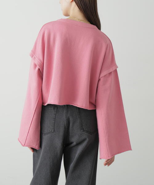 FREE'S MART(フリーズマート)の「【ピンクカラーWEB限定】◆肩スリットショート丈スウェット(スウェット・レディース・ピンク/ブラック/ホワイト/グリーン・FREE)」の18枚目の写真