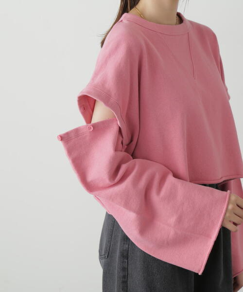 FREE'S MART(フリーズマート)の「【ピンクカラーWEB限定】◆肩スリットショート丈スウェット(スウェット・レディース・ピンク/ブラック/ホワイト/グリーン・FREE)」の14枚目の写真