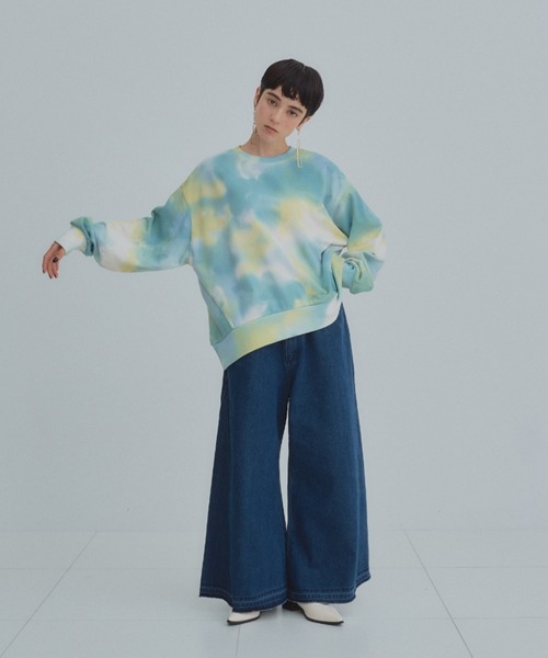 タイダイプリントトレーナー（スウェット）｜manana suerte