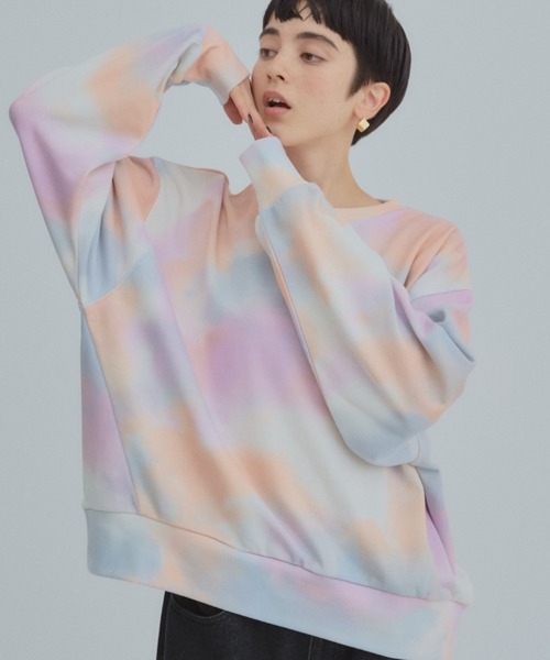タイダイプリントトレーナー（スウェット）｜manana suerte