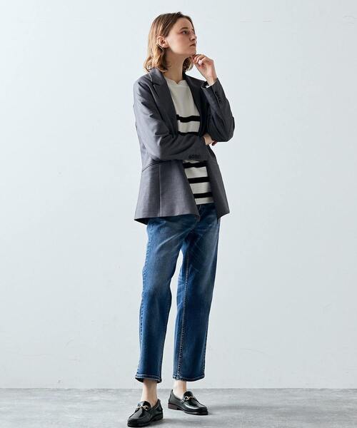Lourmarin（ルールマラン）の「【メルローズ50周年限定】【TRICOTS JEAN MARC/ボーダーニット】（ニット/セーター・レディース・ホワイト×ネイビー/グレー×ホワイト/ネイビー×ホワイト・FREE）」の5枚目の写真