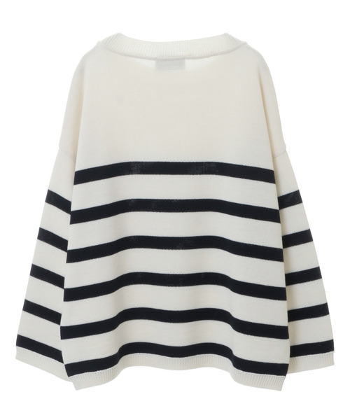 Lourmarin（ルールマラン）の「【メルローズ50周年限定】【TRICOTS JEAN MARC/ボーダーニット】（ニット/セーター・レディース・ホワイト×ネイビー/グレー×ホワイト/ネイビー×ホワイト・FREE）」の7枚目の写真