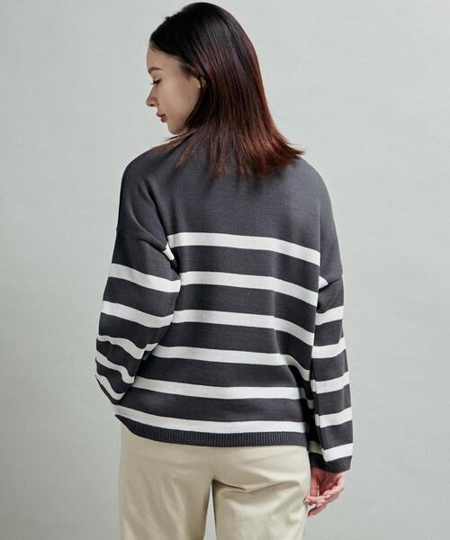 Lourmarin（ルールマラン）の「【メルローズ50周年限定】【TRICOTS JEAN MARC/ボーダーニット】（ニット/セーター・レディース・ホワイト×ネイビー/グレー×ホワイト/ネイビー×ホワイト・FREE）」の13枚目の写真