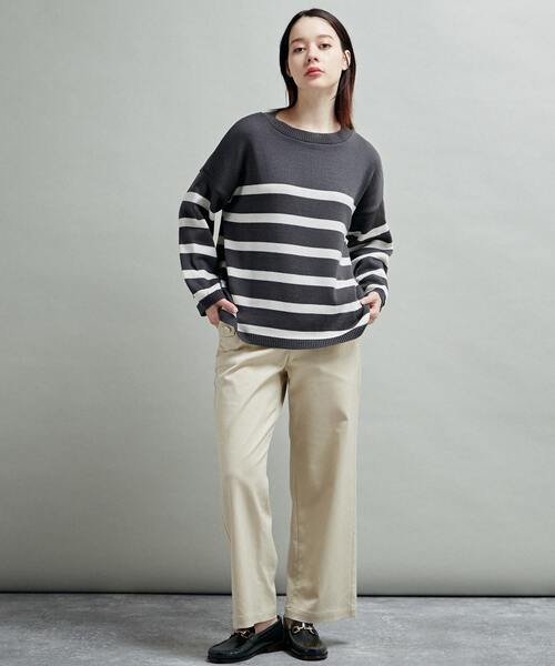 Lourmarin（ルールマラン）の「【メルローズ50周年限定】【TRICOTS JEAN MARC/ボーダーニット】（ニット/セーター・レディース・ホワイト×ネイビー/グレー×ホワイト/ネイビー×ホワイト・FREE）」の15枚目の写真