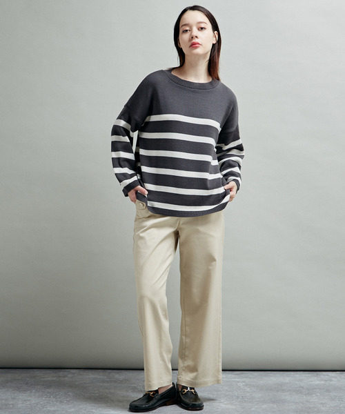 Lourmarin（ルールマラン）の「【メルローズ50周年限定】【TRICOTS JEAN MARC/ボーダーニット】（ニット/セーター・レディース・ホワイト×ネイビー/グレー×ホワイト/ネイビー×ホワイト・FREE）」の19枚目の写真