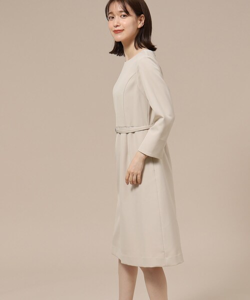 SHOO・LA・RUE（シューラルー）の「◆【洗える】ダブルクロスベルト付きワンピース（共布ベルト付き）【CIRCRIC】（ワンピース・レディース・ブルー系その他5/ベージュ系その他7/ブラック系3・05/02/04/03/01）」の16枚目の写真