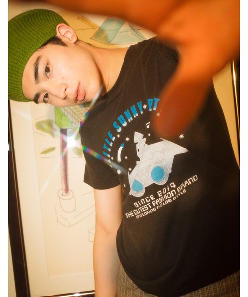 Little sunny bite(リトルサニーバイト)の「【Little sunny bite】Roket tee(Tシャツ/カットソー・レディース・ホワイト/ブラック・FREE)」の2枚目の写真