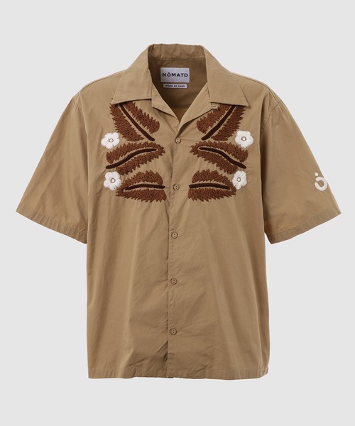 NOMA t.d.（ノーマティーディー）の「Leaf Hand Embroidery SS Shirt（シャツ/ブラウス・メンズ・ブラック/バーガンディー/ベージュ・4/3/5）」の2枚目の写真