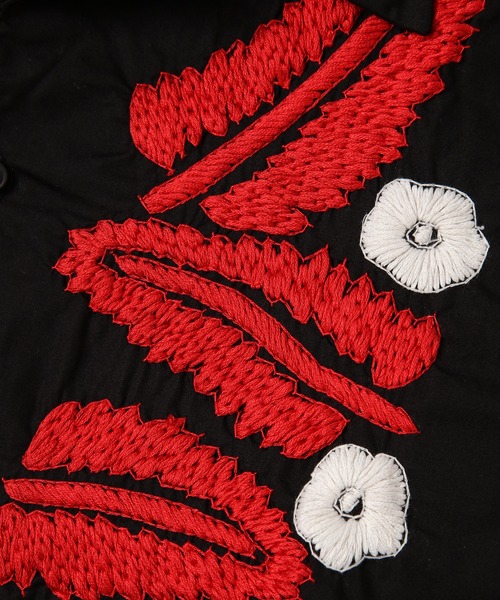 NOMA t.d.（ノーマティーディー）の「Leaf Hand Embroidery SS Shirt（シャツ/ブラウス・メンズ・ブラック/バーガンディー/ベージュ・4/3/5）」の7枚目の写真