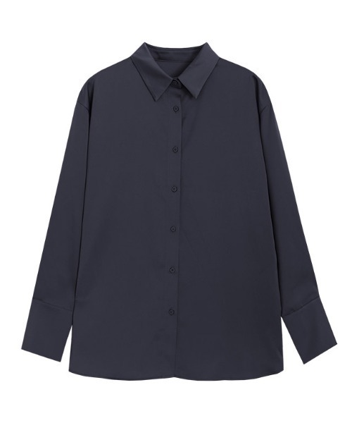 RASW（ラス）の「[RASW] サテンベーシックシャツ（シャツ/ブラウス・レディース・ベージュ/ネイビー/オフホワイト・L/M）」の9枚目の写真