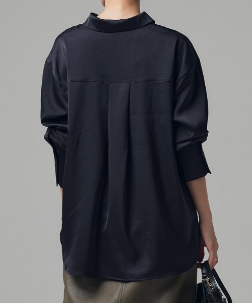 RASW（ラス）の「[RASW] サテンベーシックシャツ（シャツ/ブラウス・レディース・ベージュ/ネイビー/オフホワイト・L/M）」の15枚目の写真