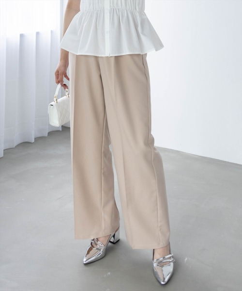 【美品☆セール】PT01 ワンタックパンツ 46 ベージュ 25SS 新作｜WEB限定】MEN ワンタックテーパードパンツ ベージュ
