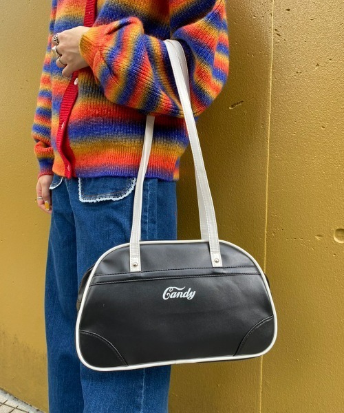 Candy Stripper（キャンディストリッパー）の「CANDY BOSTON バッグ（ボストンバッグ・レディース・ライトブルー/ホワイト×ブラック/ブラック×ホワイト・FREE）」の16枚目の写真