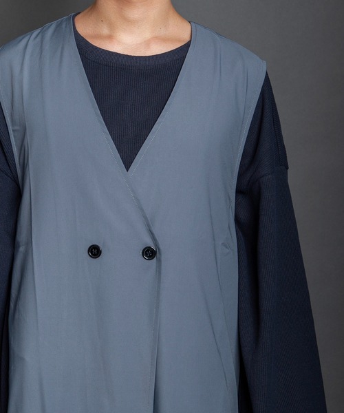 GGD SELECT（ジージーディー　セレクト）の「ワイドロングダブルベスト（ベスト・メンズ・グレー・M/L）」の9枚目の写真