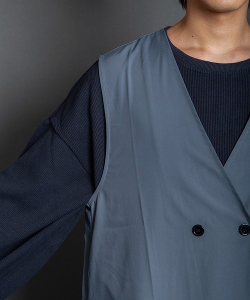 GGD SELECT（ジージーディー　セレクト）の「ワイドロングダブルベスト（ベスト・メンズ・グレー・M/L）」の10枚目の写真