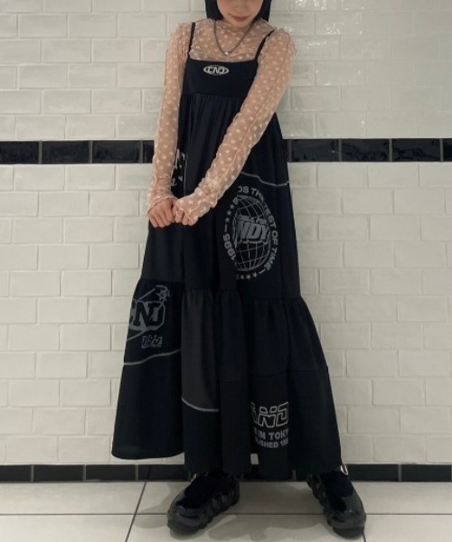 Candy Stripper（キャンディストリッパー）の「CND PATCHWORK CAMISOLE ワンピース（ワンピース・レディース・ブルー/ピンク/ブラック・2）」の2枚目の写真