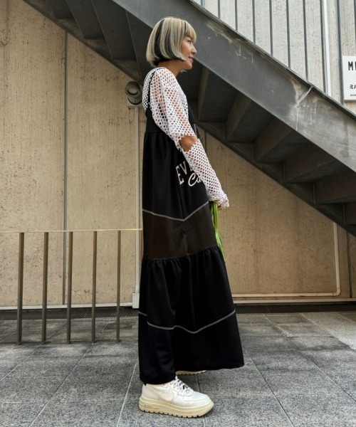 ✴︎リメイクワンピース＊トップスゆったり＊サウスポーキャンティー＊ラムラム☆ Candy Stripper（キャンディストリッパー）の「CND PATCHWORK CAMISOLE