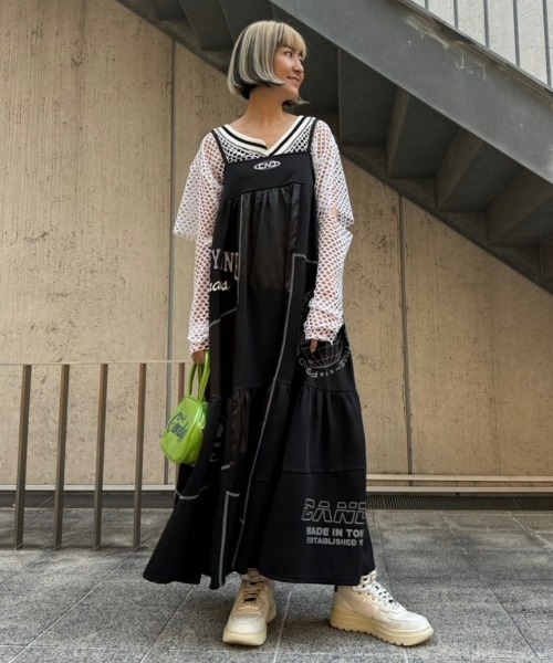 Candy Stripper（キャンディストリッパー）の「CND PATCHWORK CAMISOLE ワンピース（ワンピース・レディース・ブルー/ピンク/ブラック・2）」の18枚目の写真