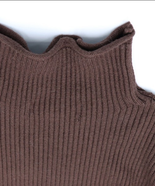 Miniministore(ミニミニストア)の「ハイネック ニットセーター レディース(ニット/セーター・レディース・ブラウン/ダークグレー/モカ/アイボリー/ブラック・フリー)」の18枚目の写真