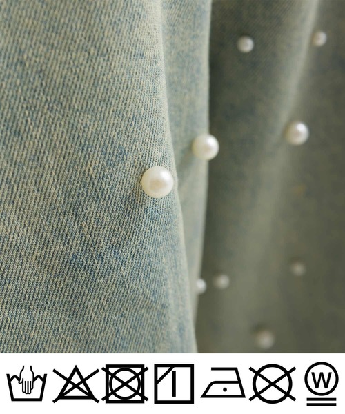 PICCIN(ピッチン)の「フロントパールデニムパンツ(デニムパンツ・レディース・ブルー・M)」の22枚目の写真