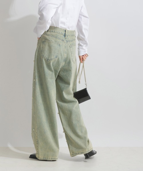 PICCIN(ピッチン)の「フロントパールデニムパンツ(デニムパンツ・レディース・ブルー・M)」の4枚目の写真