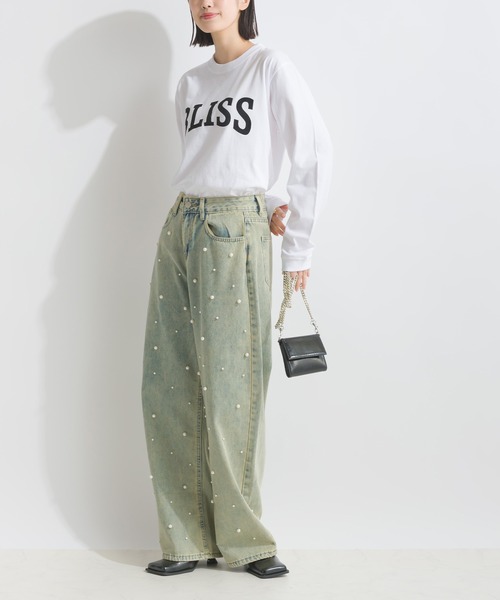 PICCIN(ピッチン)の「フロントパールデニムパンツ(デニムパンツ・レディース・ブルー・M)」の7枚目の写真